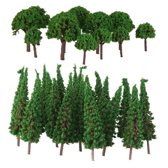 100 Pieces 1:100 Scale Tree Models OO Landscape Construction Wargame Scenery