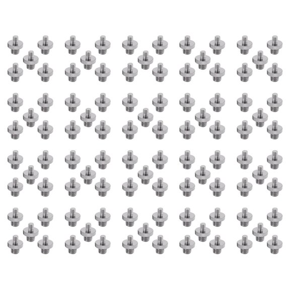 100 Pieces 1/4 Inch Male to 1/4 Inch Male Metal Threaded Screw Adapter Tripod Screw Converter for DSLR Camera,Tripod