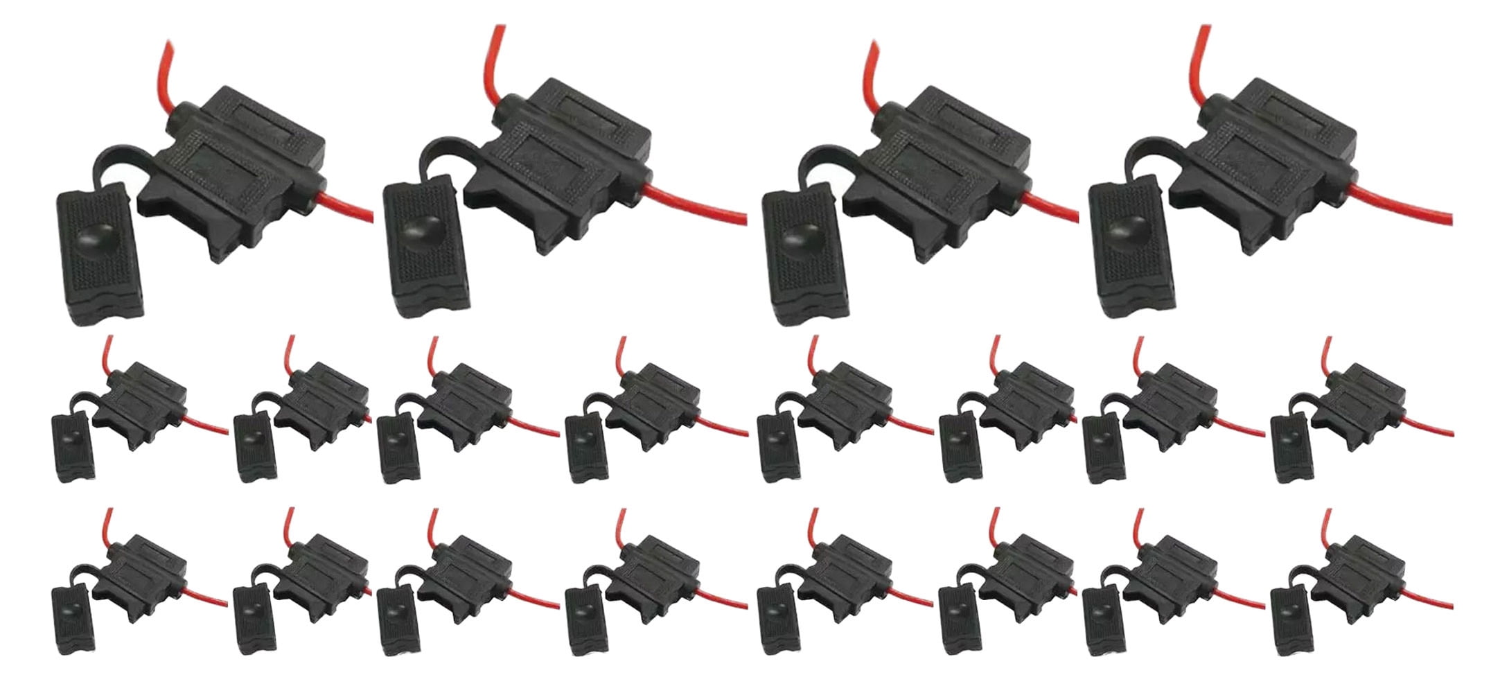 Best Connections 100-Piece 18 Gauge ATC Blade Fuse Holder, 12V Automotive