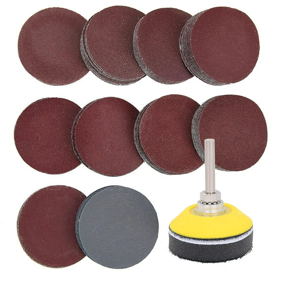 100 Pieces 2 Inch Sanding Discs, 80-3000 Grit Sandpaper with 1/4