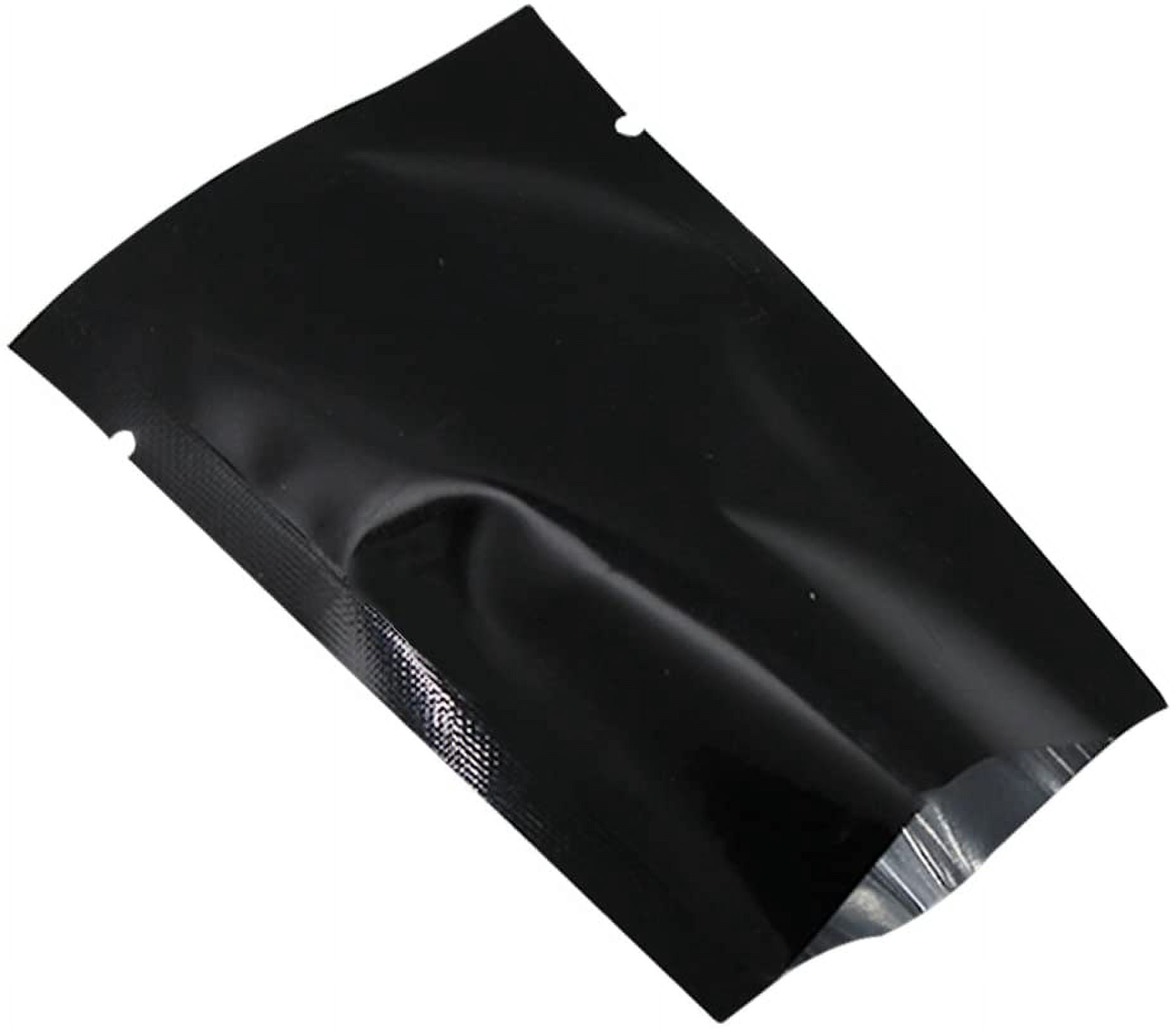 Food Storage Images 100 Pieces 3.1x4.7 inch Black Foil Mylar Heat Seal Bags | Open Top ...