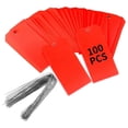 thumbnail image 1 of Top Sales 100 Pieces 4 3/4Inch X 2 3/8Inch Plastic Shipping Tags with Wires Blank Labeling Waterproof Hang, 1 of 7