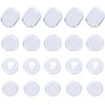 thumbnail image 1 of 100 Pieces 4 Size Earring Pads Silicone Comfort Earring Cushions for Clips on Earrings, Clear, 1 of 5