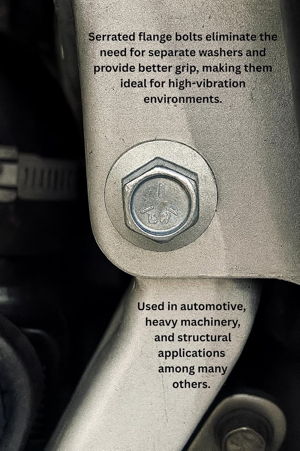 (100 Pieces) 5/16-18x1 Grade 5 Serrated Hex Flange Bolts Screws UNC ...