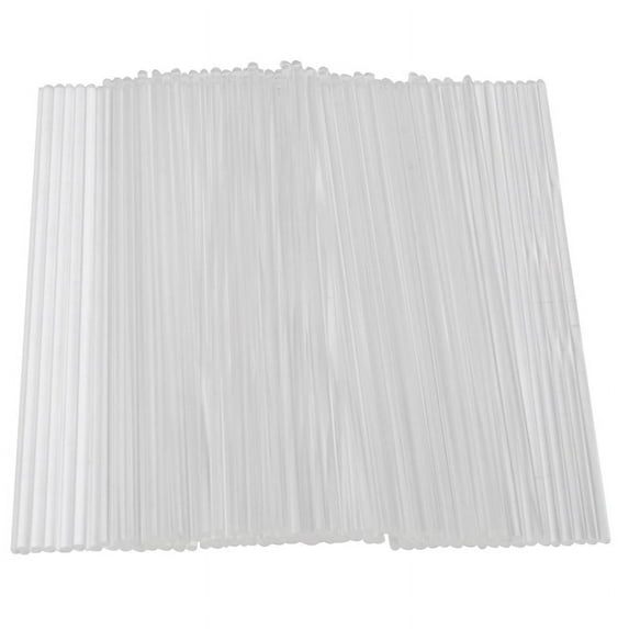 100 Pieces 6 Inch Acrylic Lollipop Sticks Clear Reusable Rods for Making Lollipops Cake Pops Candies Chocolates