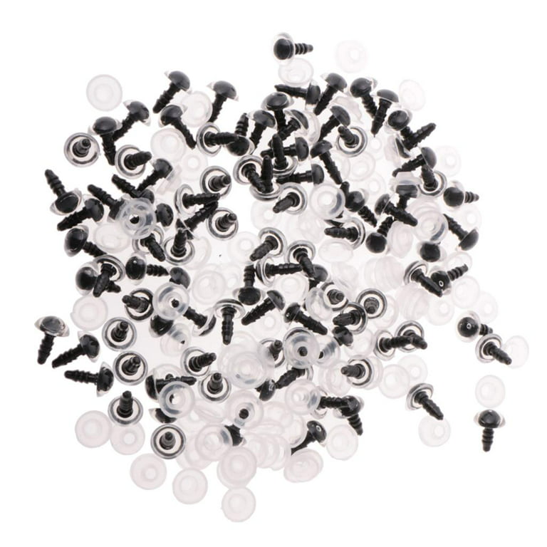 100 Pieces 6mm / 8mm Safety Eyes Eyes Doll Doll , Clear, 10mm