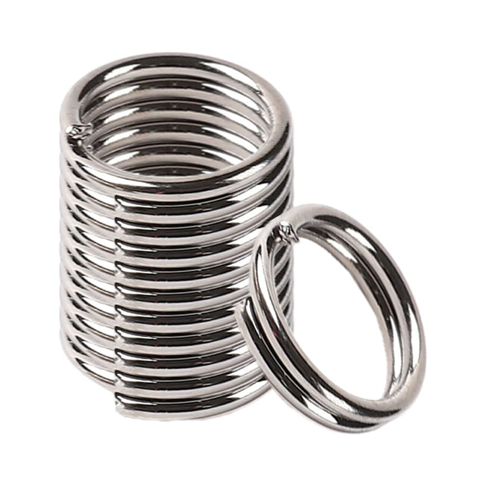 60Pcs Small Key Chain Ring, Stainless Steel Split Rings, Mini Split Jump  Ring with Double Loops，Round Key Rings, Split Rings Key Chains for Keys  Organization, Silver (10mm Outer Diameter) 