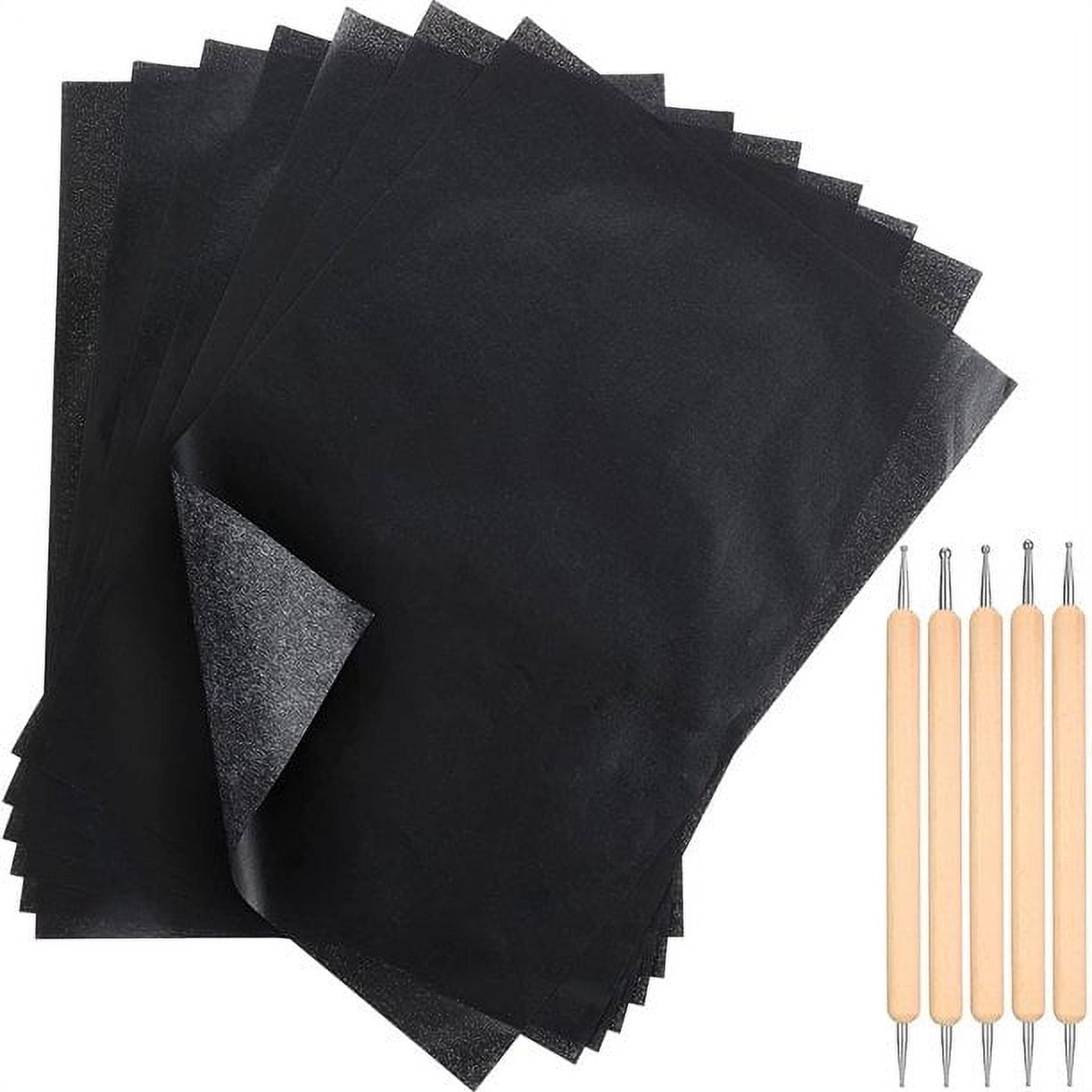 100 Pieces A4 Black Carbon Transfer Tracing Paper for Wood, Paper, Canvas and Other Art Surfaces
