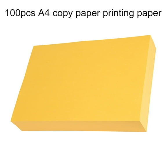 GBAYXJ 100 Pieces A4 Copy Paper No Odor DIY Side Use Festive Art Paper For Color Copy Paper Paper A4 Handmade Paper(Yellow)