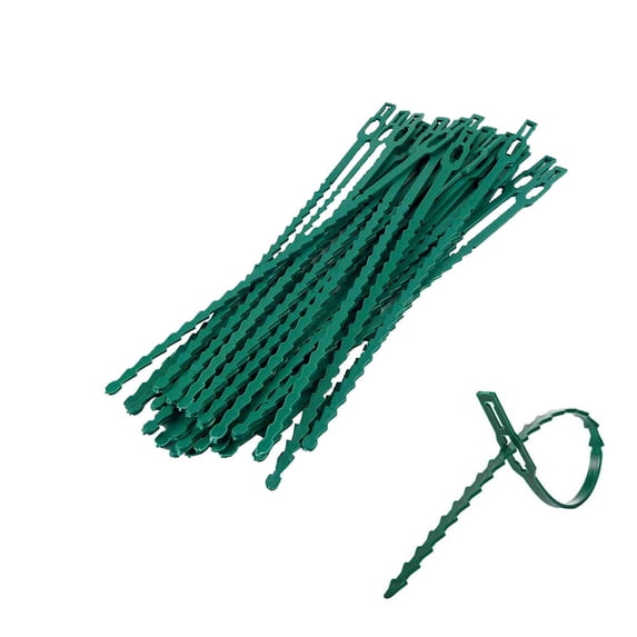 100 Pieces Adjustable Plant Ties Flexible Garden Plant Ties, Green Multi-Function Sturdy Garden Plant Twist Tie Plastic Garden Ties Plant Support Tree Shrub (17 cm, Cable Tie)