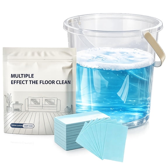 100-Pieces All-Purpose Household Floor Cleaning Sheets, Water-Soluble Floor Cleaning Sheets, Mild Formula, Whole-Home Floors