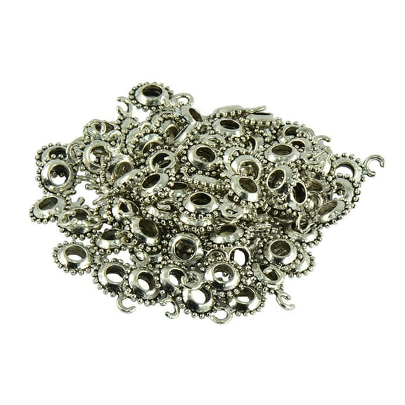 100 Pieces Antique Jump Bails Jewelry Making Findings Connetor Fit Necklace Bracelet Charms For DIY Craft