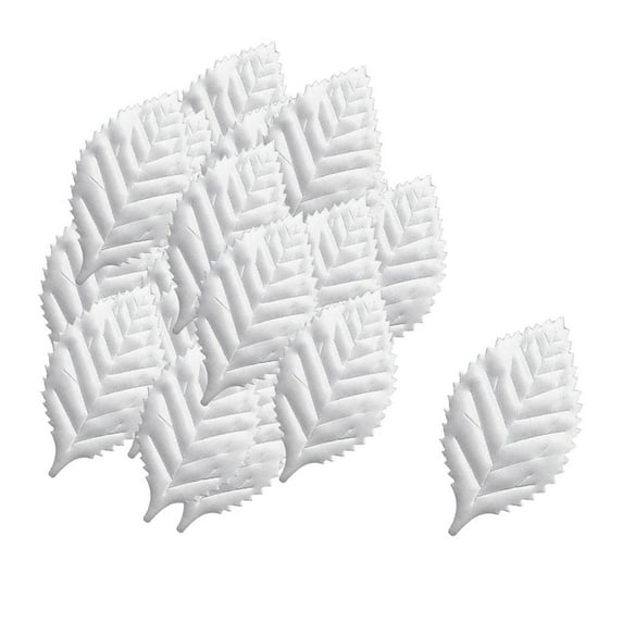 100 Pieces Artificial Flowers Garland Wedding Christmas Craft White / Black , White, 6.5 x 3.5 cm