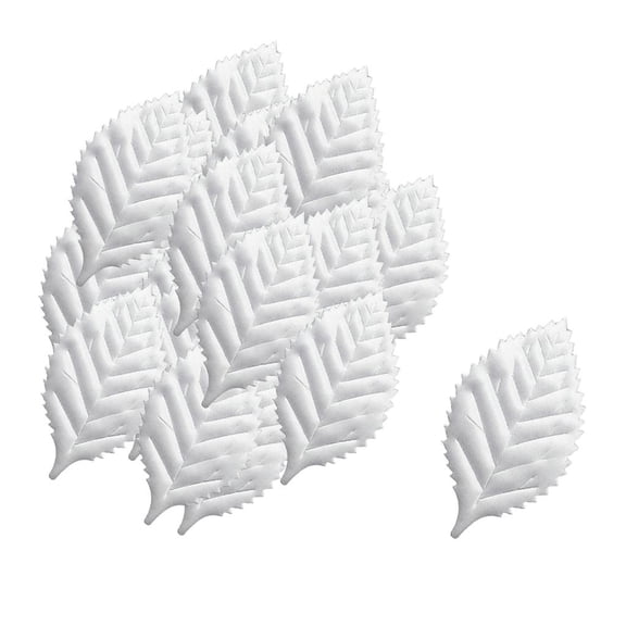 100 Pieces Artificial Flowers Garland Wedding Christmas Craft White / Black , White, 6.5 x 3.5 cm