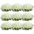 thumbnail image 1 of 100 Pieces Artificial Roses Flowers Bulk, Long Stem Realistic Fake Silk Roses Bouquet for Table Centerpiece Vases Wedding Party Home Kitchen Decor (White), 1 of 14