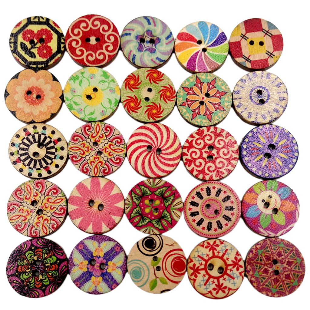 100 Pieces Assorted Holes Buttons for Sewing and Crafts - Walmart.com