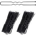 thumbnail image 1 of 100 Pieces Black Hair Pins Bobby Pins, 6CM U shape Hair Bun Pins Clips, Wavy Design Hair Grips for Women Hair Styling, 1 of 5