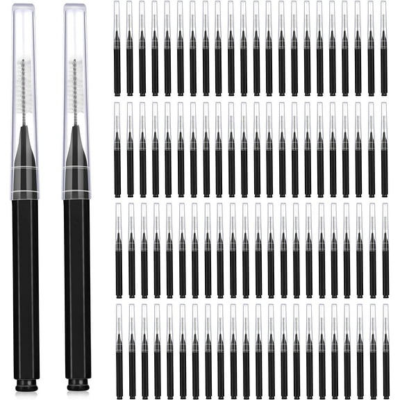 100 Pieces Braces Brush for Cleaner Interdental Brush Toothpick Dental Tooth Flossing Head Oral Dental Hygiene Flosser Toothpick Cleaners Tooth Cleaning Tool (Attractive Colors, Diverse Sizes)