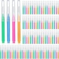 thumbnail image 1 of 100 Pieces Braces Brush for Cleaner Interdental Brush Toothpick Dental Tooth Flossing Head Oral Dental Hygiene Flosser Toothpick Cleaners Tooth Tool(Bright Colors,Multiple Sizes), 1 of 4
