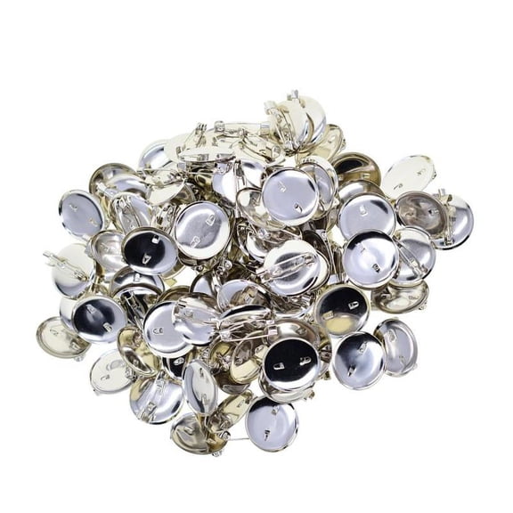 100 Pieces Brooch Blank Lapel Pin Craft Making Pin Back Parts Brooch Clasps DIY Back With Iron Pin Craft Making Pin Back