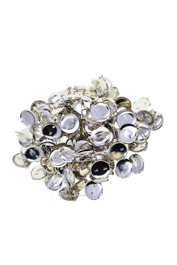 100 Pieces Brooch Blank Lapel Pin Craft Making Pin Back Parts Brooch Clasps DIY Back With Iron Pin Craft Making Pin Back