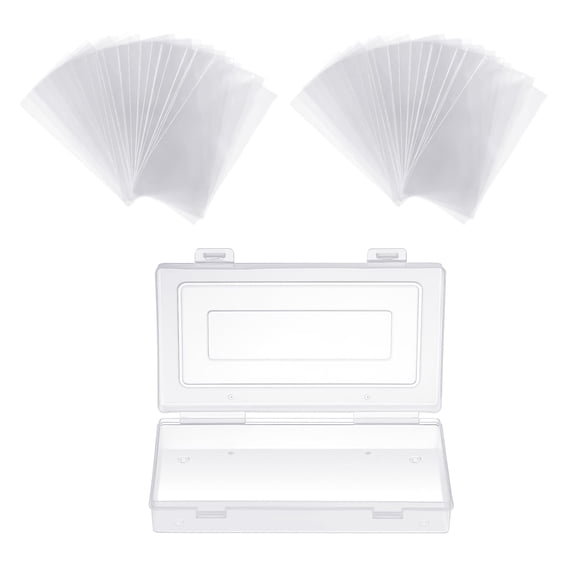 100 Pieces Clear Currency Sleeves Money Collection Organized with Storage Box For Storing And Displaying Banknotes