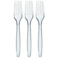 thumbnail image 1 of 100 Pieces Clear Plastic Forks - Heavyweight Disposable Forks - Heavy Duty Clear Cutlery - Plastic Utensils - Perfect for Parties and Restaurants, 1 of 8