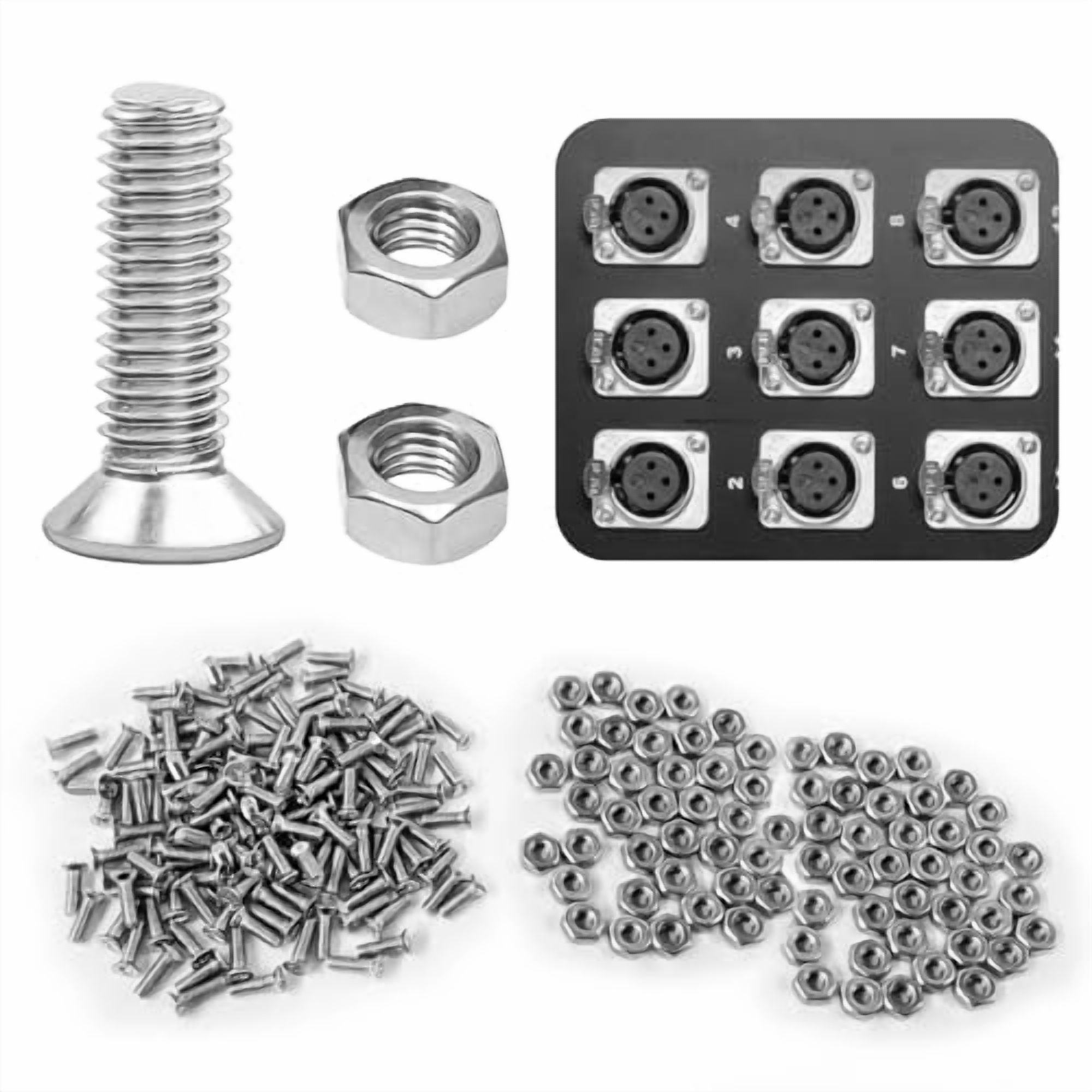 100 Pieces D Series Panel Screws and Nut Kit - Panel Mount Connector ...