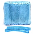 thumbnail image 1 of 100 Pieces Disposable Non-Woven Clip Caps Mob caps hairnets Head Cover, 21",Isolation Hat Unisex Non-Woven Blue Dust-Proof (Blue), 1 of 6