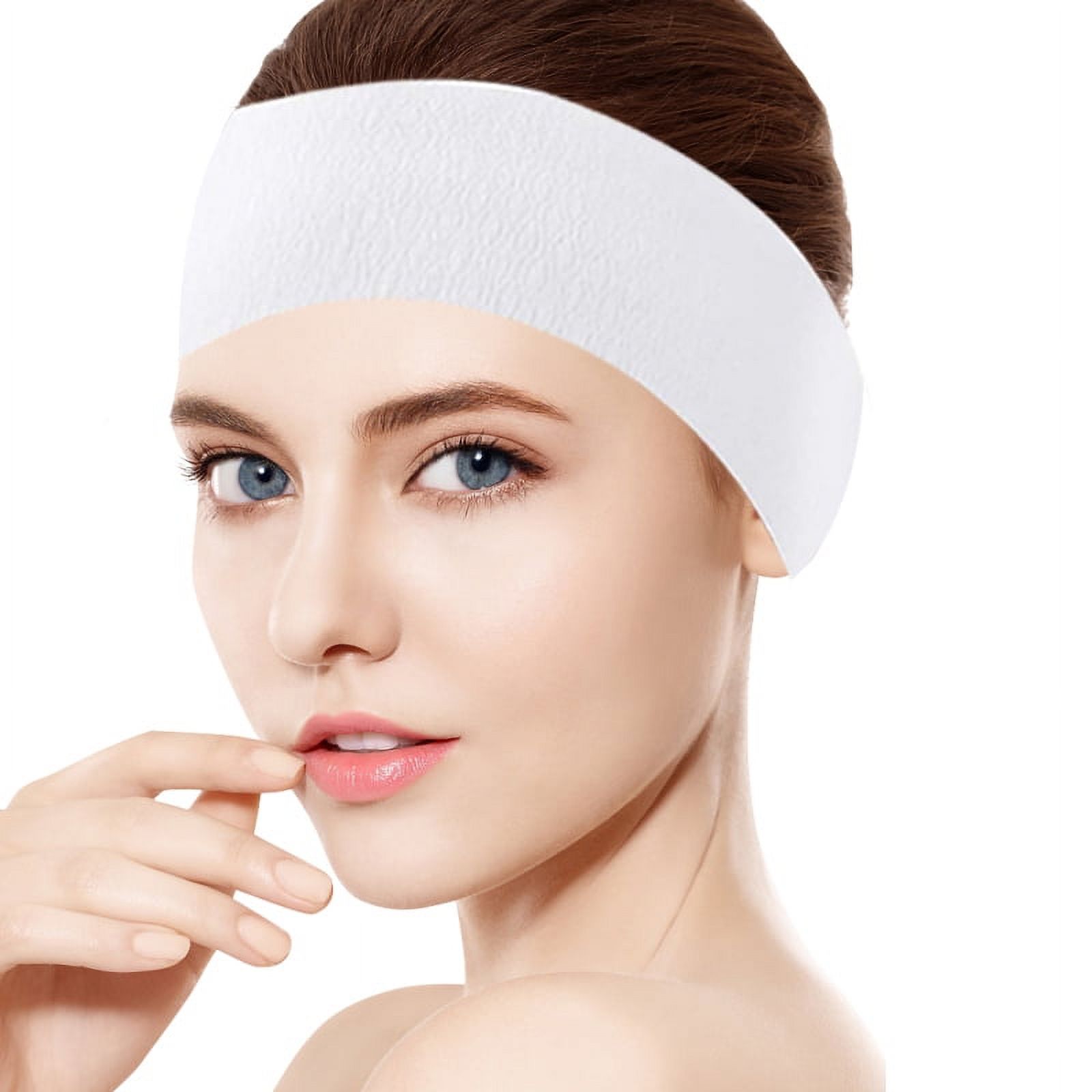 100 Pieces Disposable Spa Facial Headbands Stretch Non-Woven 