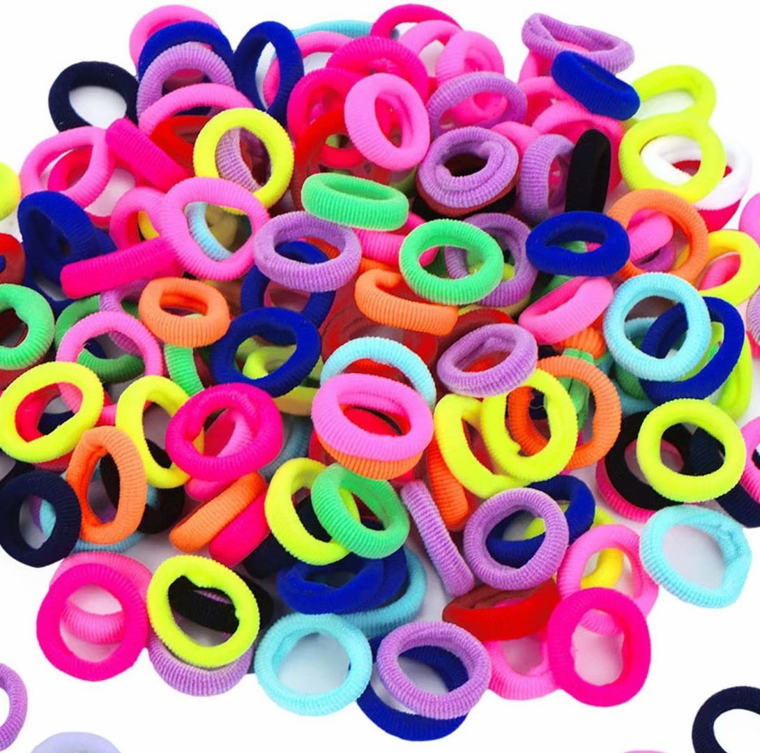 100 Pieces Elastic Hair Ties,Baby Hair Ties,Mini Hair Bands Rubber