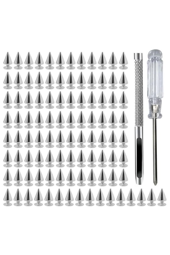 100 Pieces Elegant Sturdy Metal Spikes Decoration for Adding Charm to Clothing Shoes and Craft Supplies