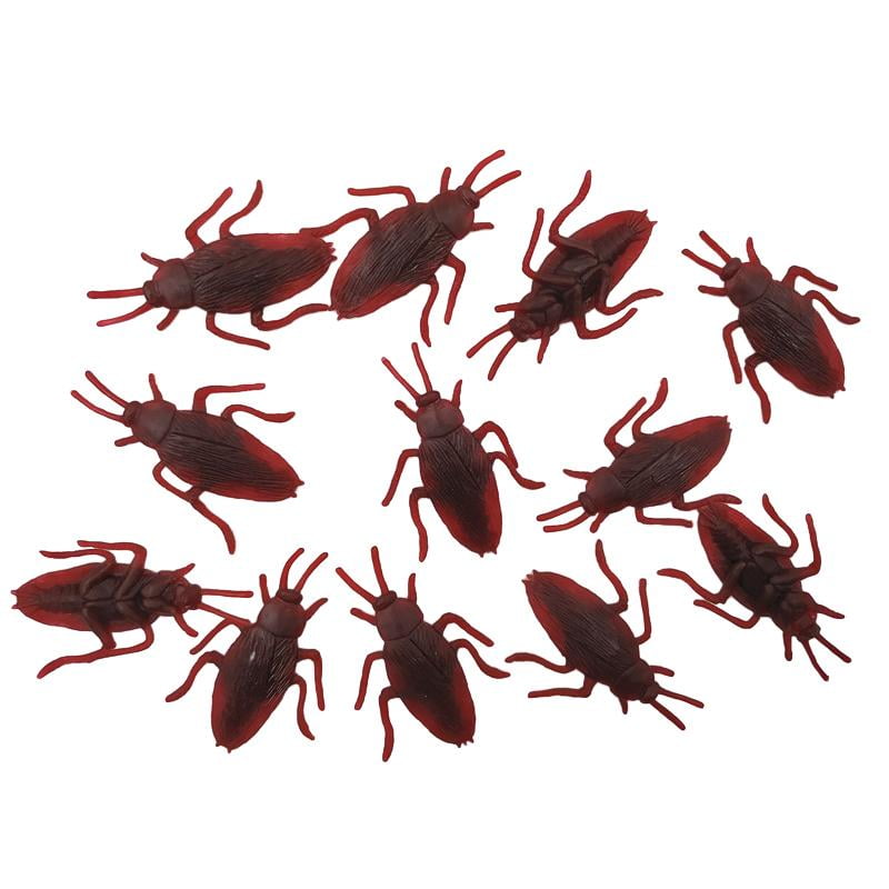 100 Pieces Fake Roaches Halloween Props Party Favors Animal Toys Tricky