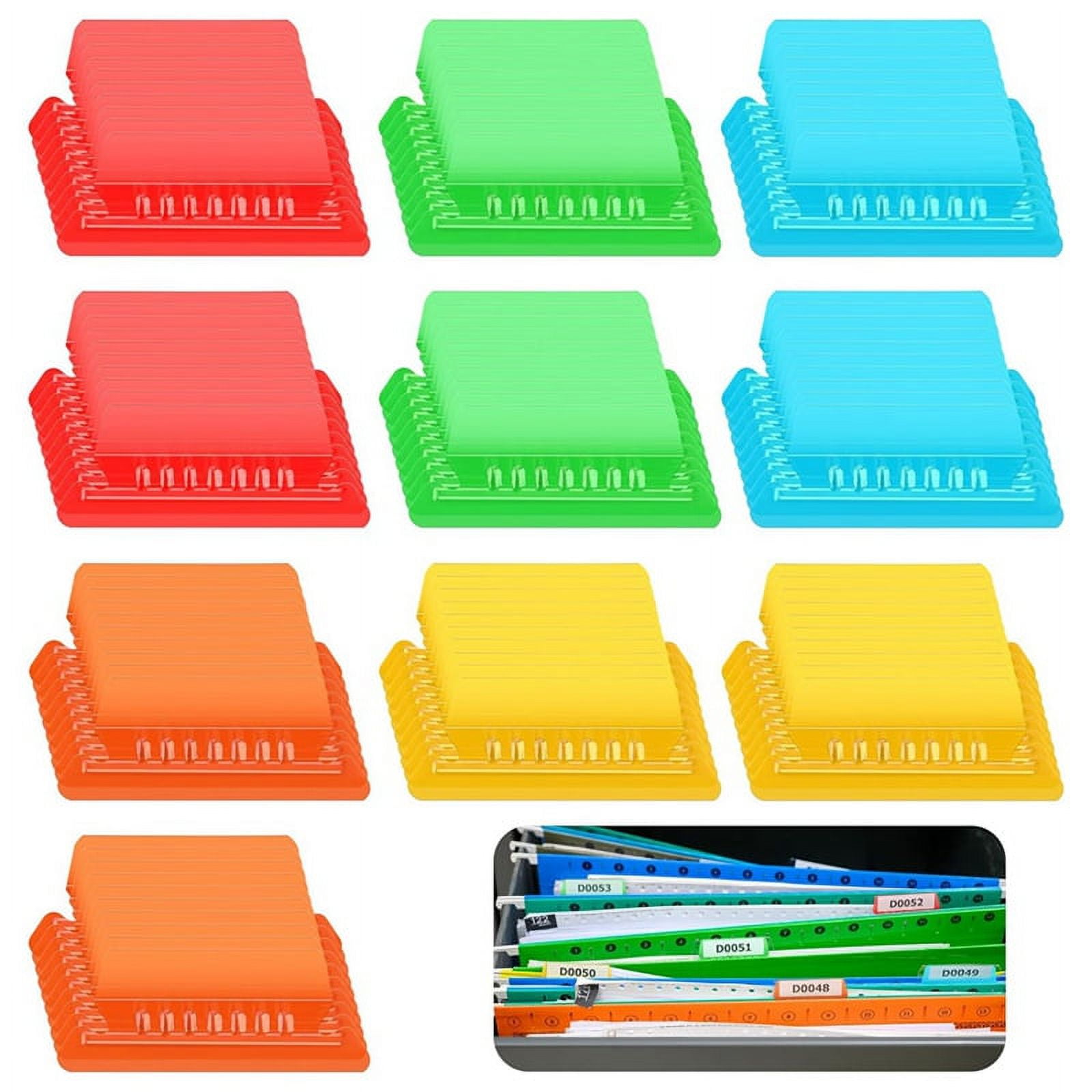 100 Pieces File Folder Tabs 3.15 Inch Hanging File Folder Tabs and