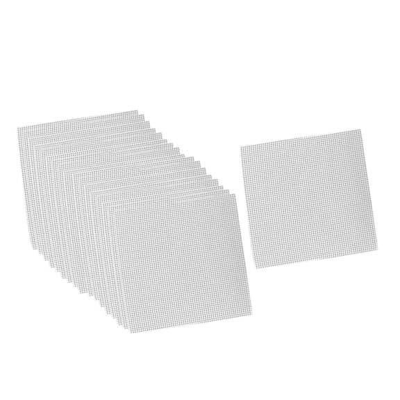 100 Pieces Flower Pot Hole Mesh Pad Drainage Mesh Pot Mesh Drainage Screens Block Soil Leaking Polyester for Planter Use