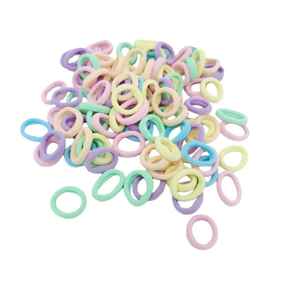 100 Pieces Hair Ties Seamless High Elastic Hair Bands for Women Kids Vibrant Color