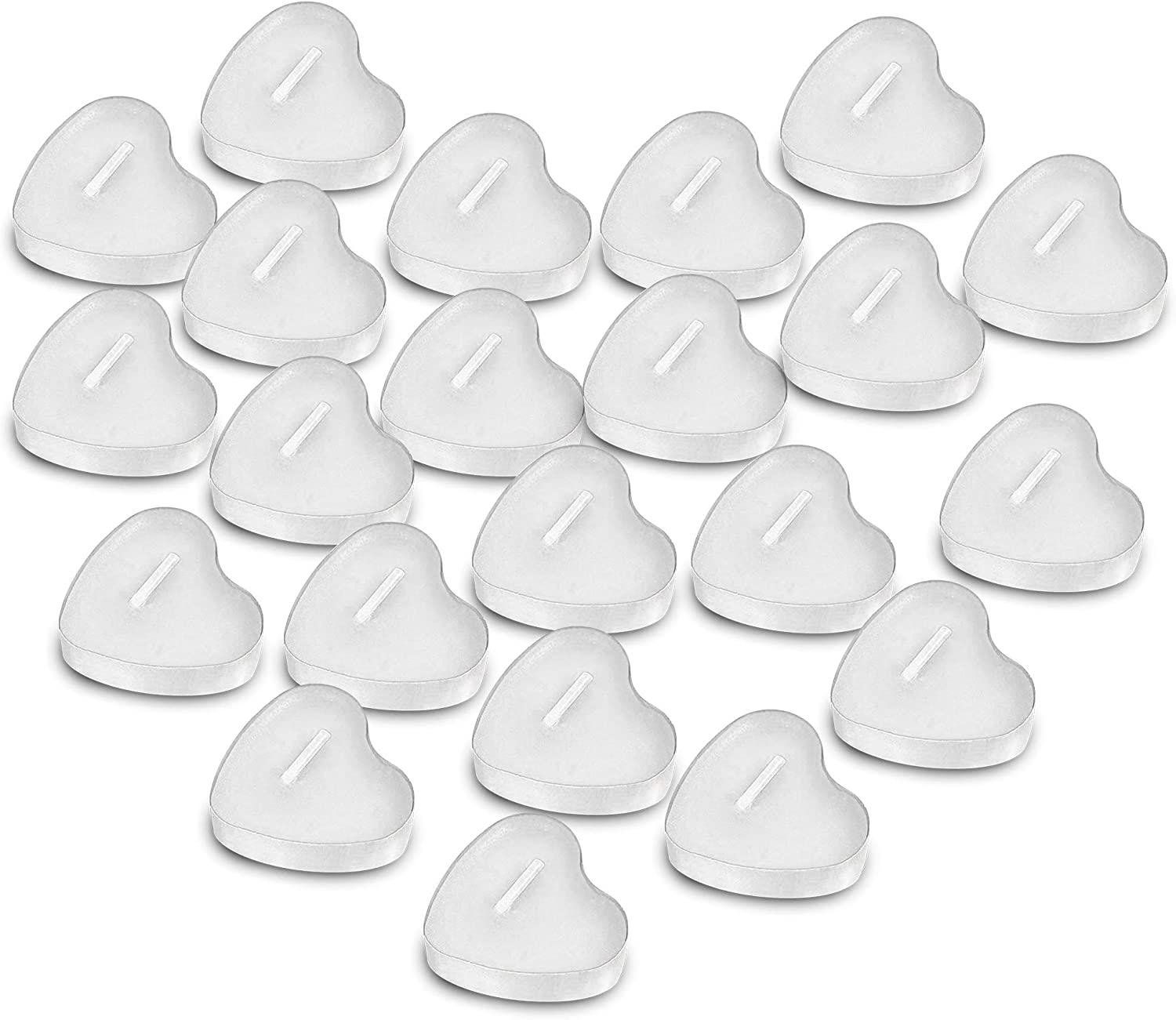 100 Pieces Heart Shape Candles Romantic Love Candle Tealight