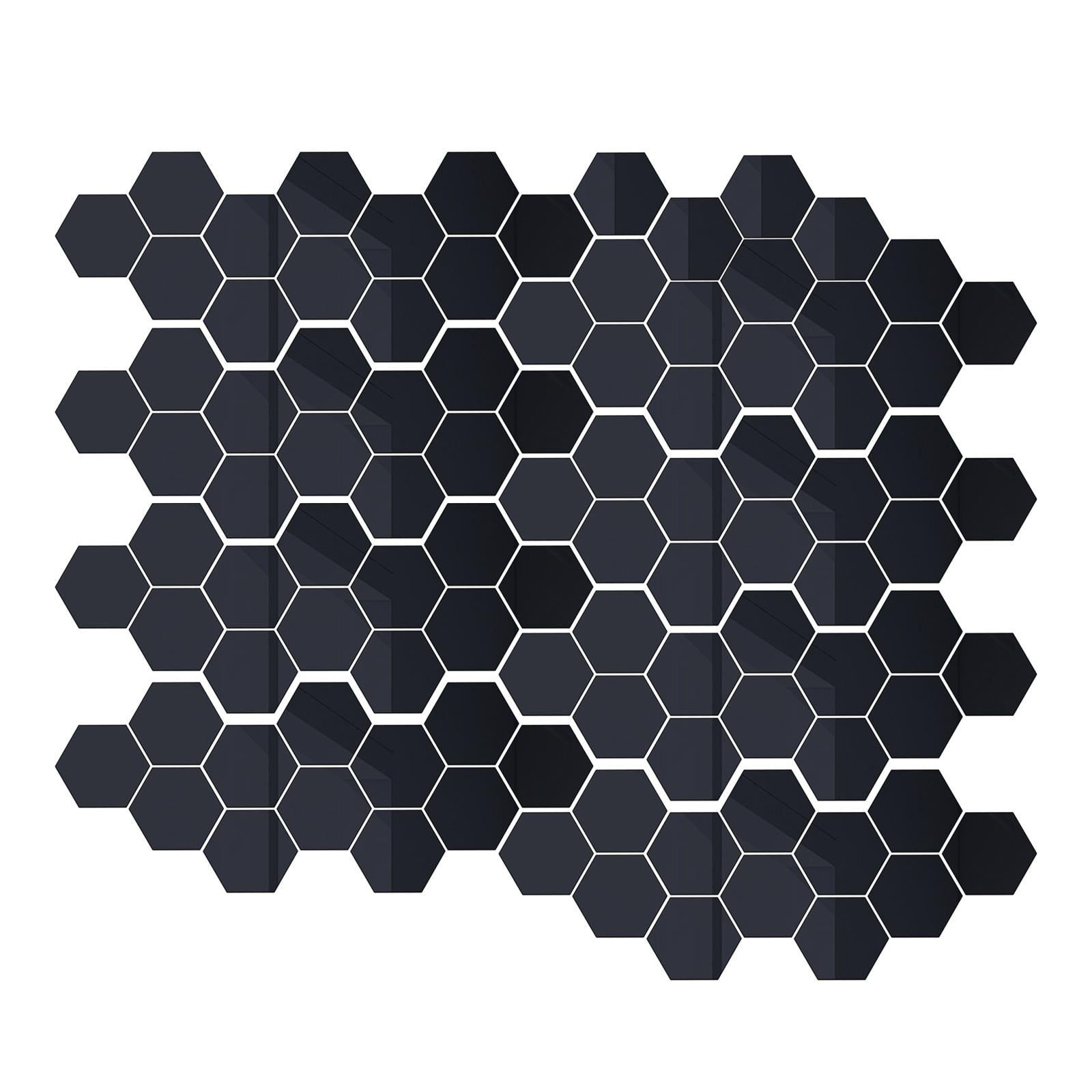 Hexagon Mirror Mosaic Tiles Hexagonal Mirror Pieces for Craft Projects 