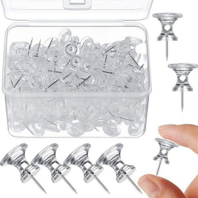 100 Pieces Jumbo Giant Large Push Pins 1 Inch Standard Thumb Tacks