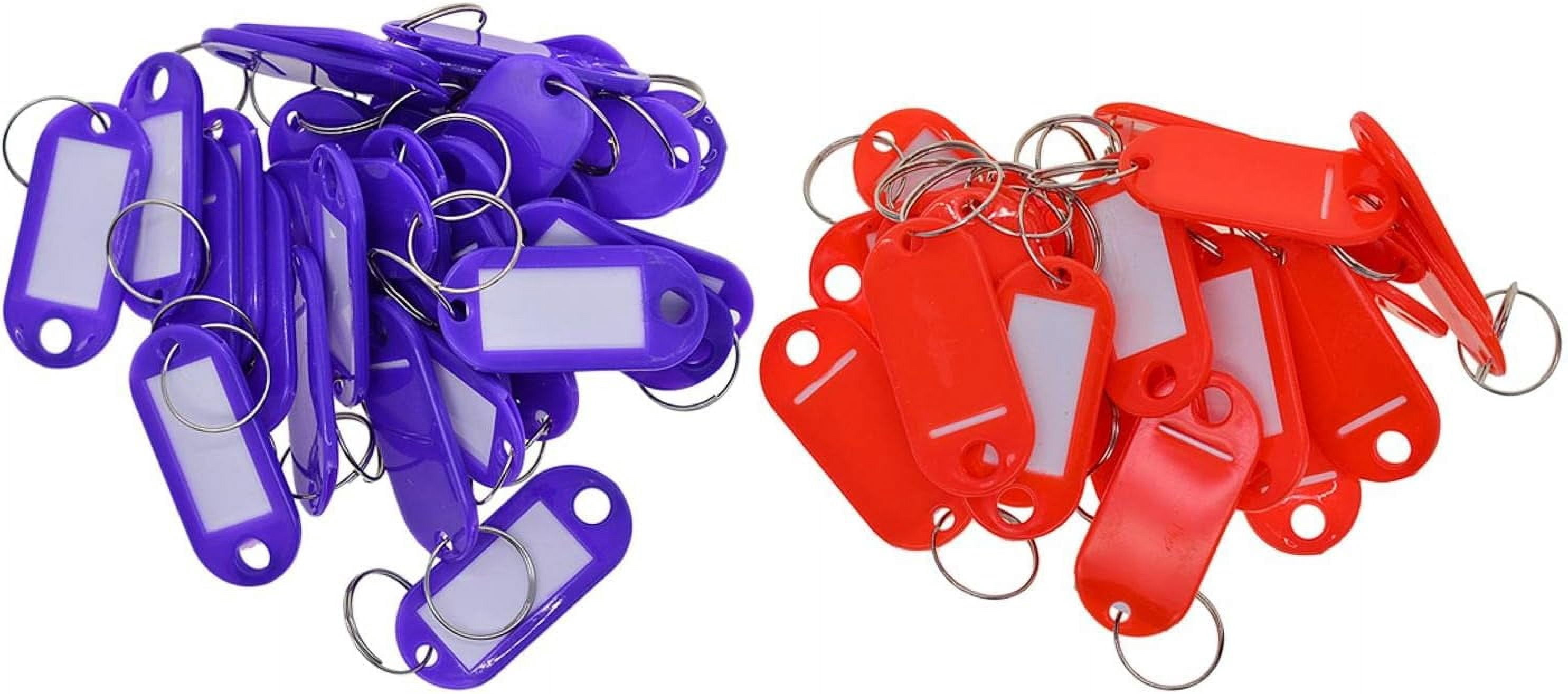 100 Pieces Key Tags Name Label Car Tags W/ Split Rings - Walmart.com