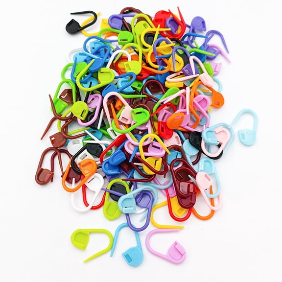 100 Pieces Knitting Markers Plastic Safety Pins Crochet Clip Markers for Creative Household Sewing Gadget