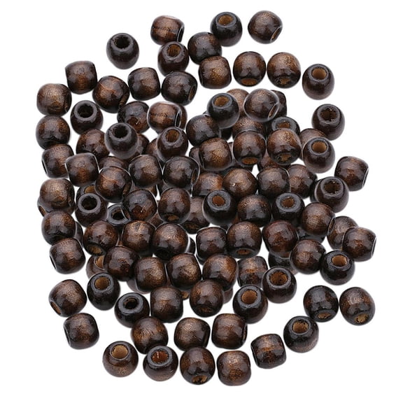 100 Pieces Large Hole Wooden Barrel Beads Charms For Beading Macrame Jewelry Charms Crafts Making