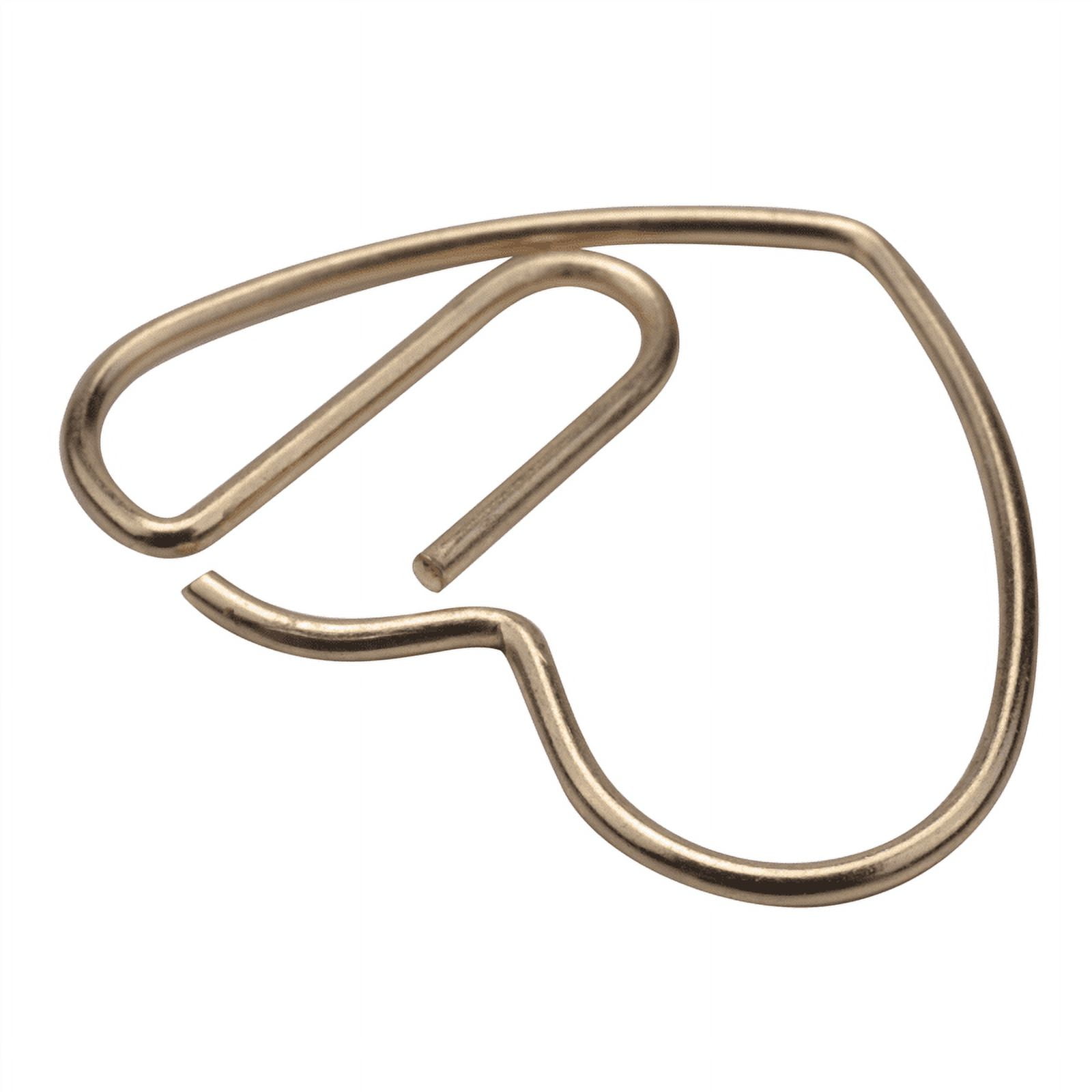 100 Pieces Love Heart Shaped Small Paper Clips Bookmark Clips for