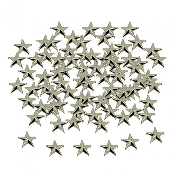 100 Pieces Metal Five Pointed Star Rivets for Backpacks Clothing Accessories 2cm