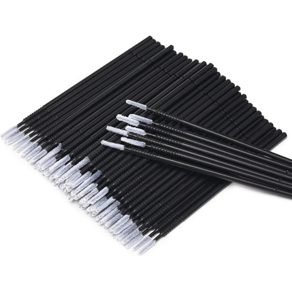 100 Pieces Micro Dental Brushes Dental Applicator Brush Disposable Dental Applicator Brush Oral Mascara Brushes (Black)