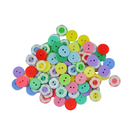 100 Pieces Mixed Color Randomly Send 11mm/12mm Resin Kids Round Button Craft Sewing Making Crafts
