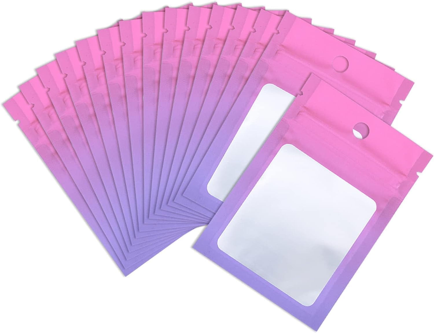 100 Pieces Mylar Bags, Flat Aluminum Foil Pouch Bag Airtight Zipper