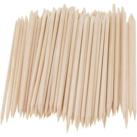 100 Pieces Nail Art Manicure/Pedicure Tool Nail Cuticle Cleaner Orange Wood Stick Toenail Cuticle Pusher Remover Accessories