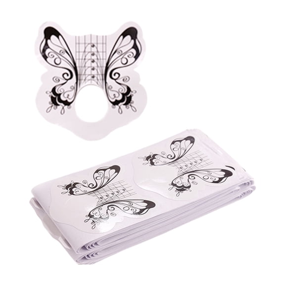 100 Pieces Nails Art Forms Practical And Friendly Nails Art Supplies Flexible Nails Paper Holder For Training And Salon