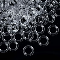100 Pieces O-Rings Plastic Rings,0.51x0.31In Transparent Plastic Rings,Durable Clear Roman Curtain Rings for DIY Blinds,Curtains